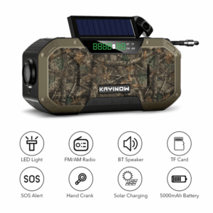 Solar Radio Hand Crank Emergency Flashlight Reading Light AM FM NOAA Phone Charger SOS Alarming Outdoor Survival Power Bank
