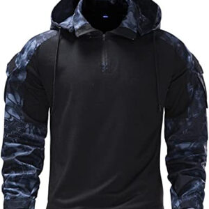 Men's Camouflage Army Tactical T-Shirts Military Shirts Long Sleeve Outdoor T-Shirts Athletic Hoodies