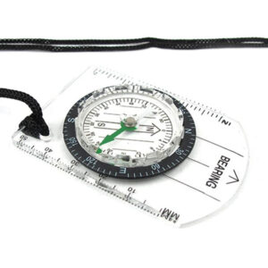 GOXAWEE Outdoor Backpacking Transparent Plastic Compass Tool For Camping; Hiking; Proportional Footprint Travel Military Compass With MM And INCH Ruler Meter Scales; Travel Kits For Kids