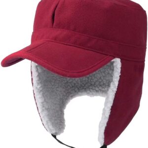Home Prefer Mens Warm Trapper Hat Earflaps Winter Hat with Visor Military Cap