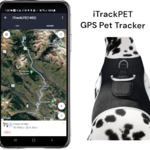 Get Realtime SMS/Live Tracking Data w/ Pet Tracker GPS Dog Collar Tracker Size:L