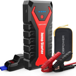 DBPOWER G16 2000A 20800mAh Portable Car Jump Starter(UP to 8.0L Gas/6.5L Diesel Engines) 12V Auto Lithium-Ion Battery Booster with Smart Clamp Cables, Quick Charge, and LED Flashlight