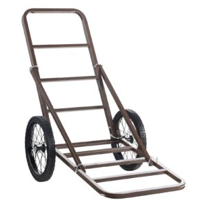 VEVOR Deer Cart, 300 LBS Capacity Folding Game Cart, Deer Cart Game Hauler with Big Rubber Wheels & Ergonomic Handle, Heavy-Duty Game Cart Accessories, Utility Gear Dolly for Hunting Fishing Hiking
