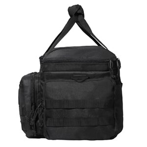 VEVOR Range Bag for 4 Pistols, Tactical Gun Range Bag with 3 Detachable Baffles & 6 Magazines, Firearm Shooting Handgun Bag for Outdoor Hunting Shooting Pistol Bag with Single Shoulder Strip, Black