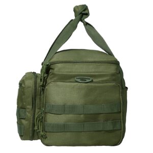 VEVOR Range Bag for 4 Pistols, Tactical Gun Range Bag with 3 Detachable Baffles & 6 Magazines, Firearm Shooting Handgun Bag for Outdoor Hunting Shooting Pistol Bag with Single Shoulder Strip, Green