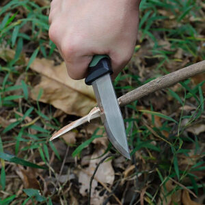 Fixed Blade Camping Knife with Rotatable Sheath, 4.1 Inch Stainless Steel Blade Fishing Knife with Non-Slip Grip, Suitable for Outdoor, Survival, Camping, Carving, Hiking, Hunting, EDC