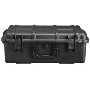 VEVOR Weatherproof Hard Case, Heavy Duty Protective Dry Box Case with Pre-cut Foam, and Retractable Pull Handles for Travel, Hunting, Military, Tactical, IP67 Waterproof Case for Cameras (56.1x37x26)