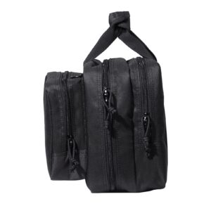 VEVOR Range Bag for 2 Pistols, Tactical Gun Bag with 2 Built-in Removable Pistol Bags & 6 Detachable Magazines, Gun Range Bag for Outdoor Hunting Shooting, Lockable Carrying Handgun Bag Case, Black