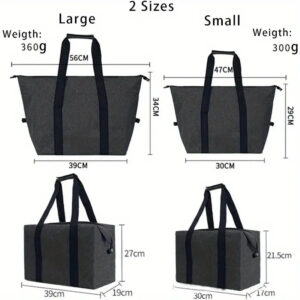Large Cooling Bag, 5.28gal Foldable Shopping Bag