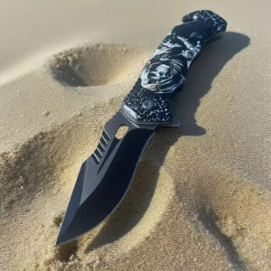 Portable Folding Knife For Camping, Hunting, Fishing, Hiking. With Broken Glass Function, Pocket Clip. A Gift For My Father.
