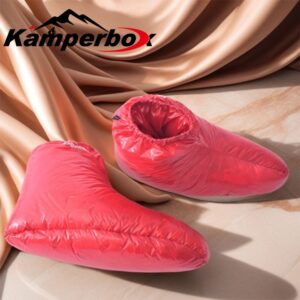 Kamperbox Down Slippers Down Socks Camping Down Booties for Sleeping Bag Camping AQ3